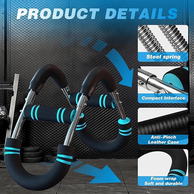 Twister Arm Trainer for Men, Adjustable Arm and Chest Muscle Trainer, 20-60lb 40-90lb 70-110lb Chest Workout Device, Detachable Portable Spring Resistance for Home Gym, Upper Body Workout Equipment