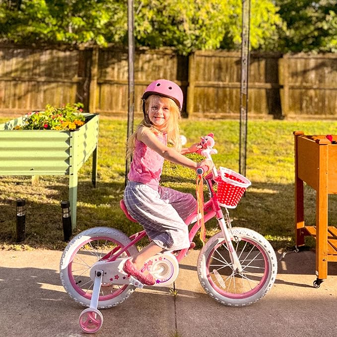 RoyalBaby Girls Bike EZ Bike Stargirl Training Free Balance to Pedal Easy Learning Bicycle, 12-20 Inch for Toddlers & Big Kids.