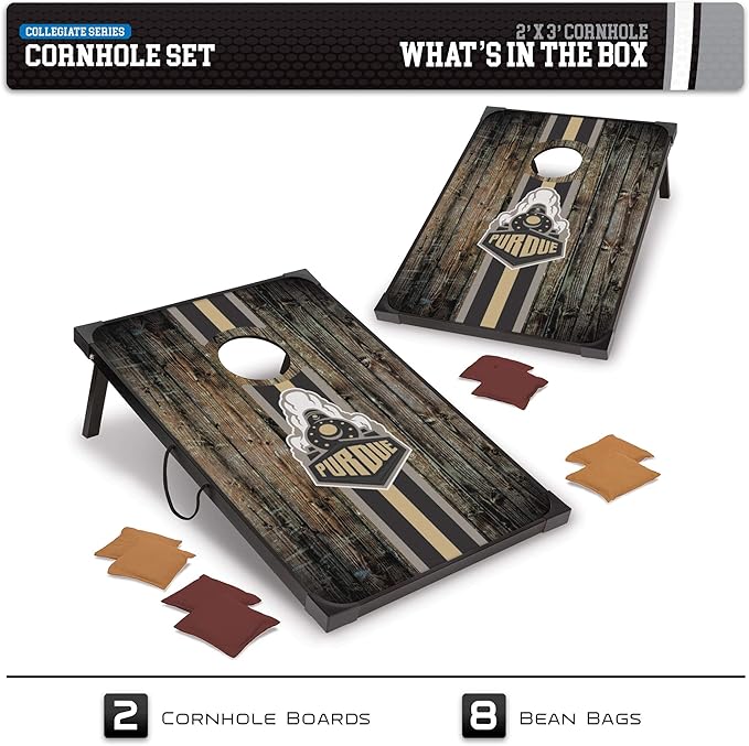 Wild Sports NCAA 2' x 3' MDF Deluxe Cornhole Set - with Corners and Aprons