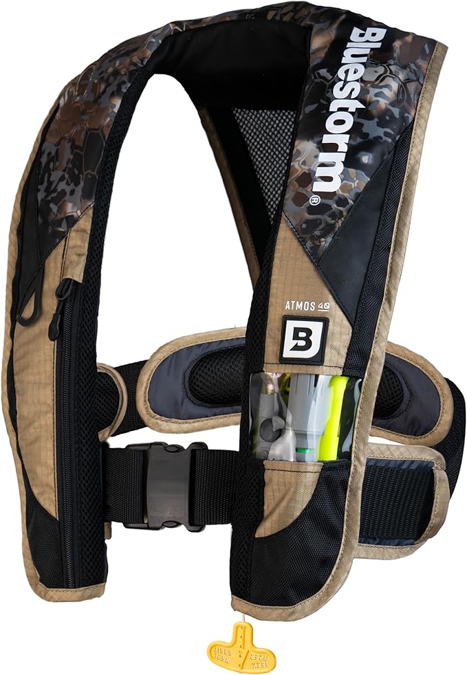 BLUESTORM Atmos 40 Automatic/Manual Inflatable PFD Life Jacket for Adults | US Coast Guard (USCG) Approved Life Vest