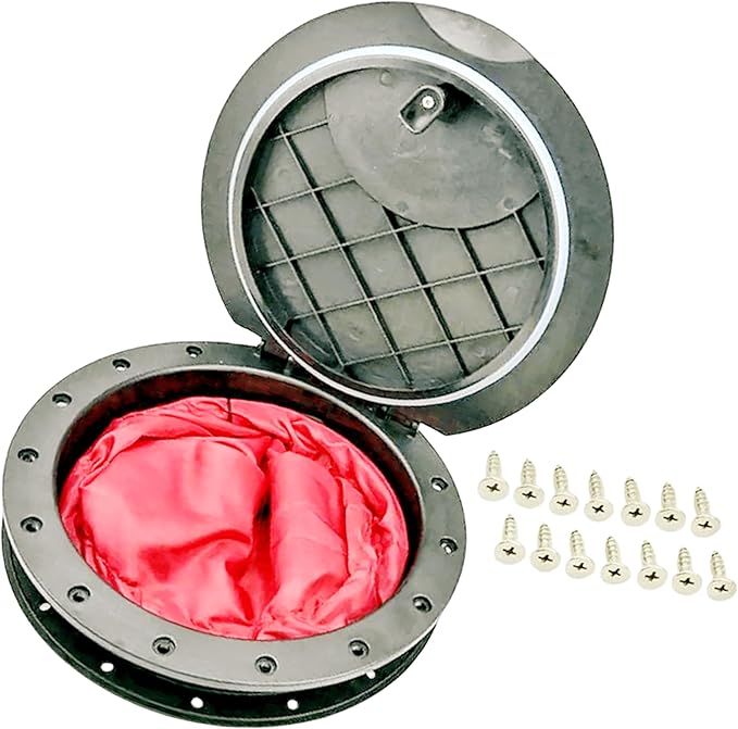 Hatch Cover Deck Plate ABS Easy Install Accessories Hatch Cover with Red Waterproof Bag and Fasteners for Kayak Boat Fishing Rigging