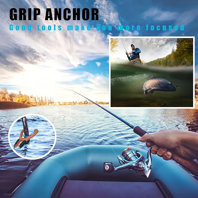 Kayak Brush Gripper - The Anchor Clamp for Easy Anytime Docking - Secure Your Kayak, Canoe, or Boat with Confidence