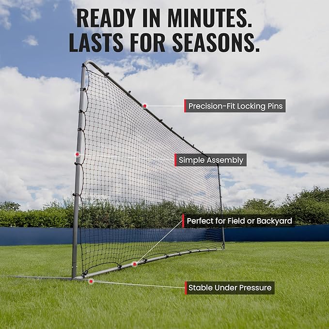 Trigon Sports Soccer Rebounder Net, 6’ x 9’ Bounce Back Net Soccer Goals for Backyard, Easy Setup, Kick Back Trainer for Passing, Ball Control & Volley Practice for Kids, Teens & Adults