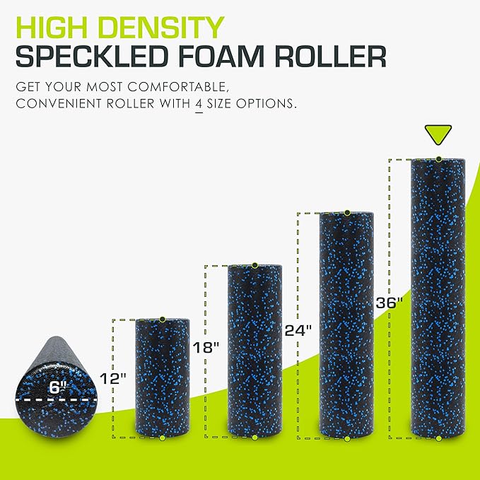 ProsourceFit High Density Foam Rollers 36 - inches Long,Firm Full Body Athletic Massage Tool for Back Stretching, Yoga, Pilates, Post Workout Muscle Recuperation