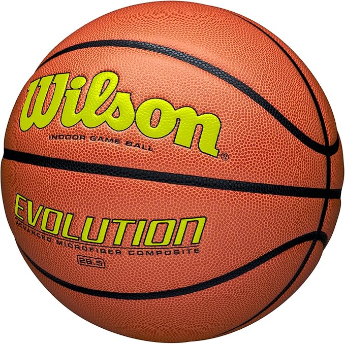 WILSON Evolution Indoor Game Basketballs - Size 5, Size 6 and Size 7