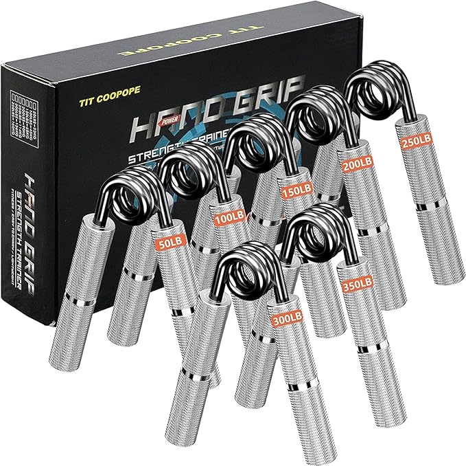 Hand Grip Exerciser Strengthener,Resistance Levels 50-450Lbs,Grip Strength Trainer,Non-Slip Gripper,Heavy Duty Grip Enhancer