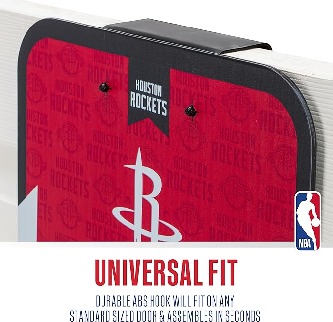 Franklin Sports NBA Team Over The Door Basketball Hoop - Kids Indoor Mini Basketball Hoop with Basketball - NBA Fan Shop Mini Hoop for Bedroom & Office