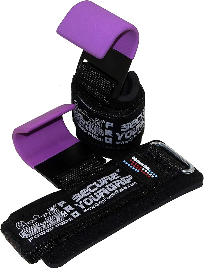 Weight Lifting Hooks Heavy Duty Lifting Wrist Straps Pull Ups Deadlift Straps Power Lifting Grips Padded Workout Straps for Weightlifting Gym Gloves for Men & Women Premium Workout Equipment