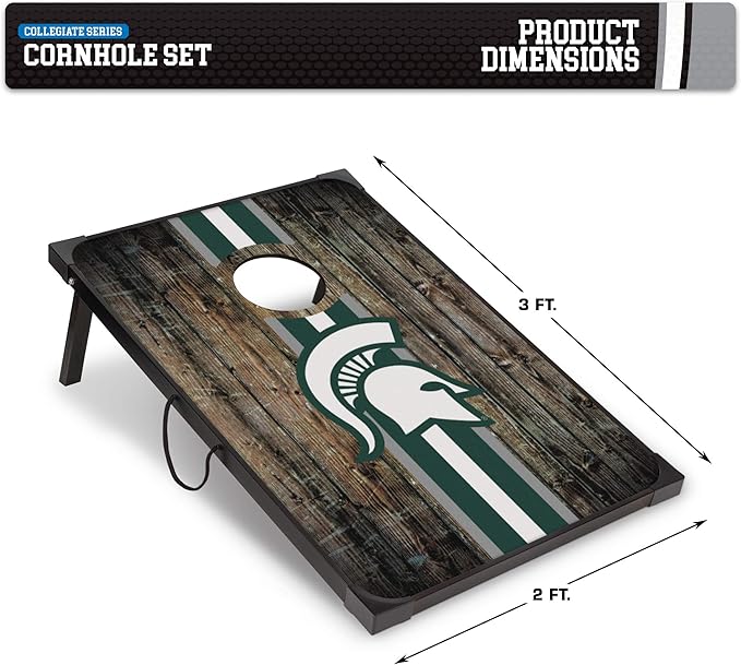 Wild Sports NCAA 2' x 3' MDF Deluxe Cornhole Set - with Corners and Aprons
