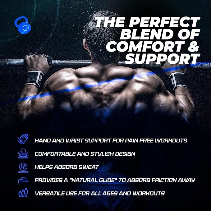 JerkFit WODies Gymnastics & Weightlifting Grips with Wrist Wraps – 3 Hole Versatile Gym Gloves for Pull Ups, Gym Training & Cross Training – Hand Grips Palm Protector for Men & Women