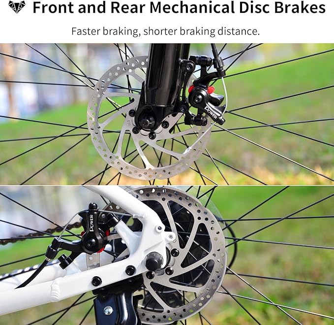 TRIFOX 26 Inch Aluminum Mountain Bike with Shimano 21 Speed,Aircraft-Grade Aluminum Frame,Front Suspension Fork,Dual Disc Brakes,15/17 Inch Internal Cable Routing Frame for Men Women Boys and Girls