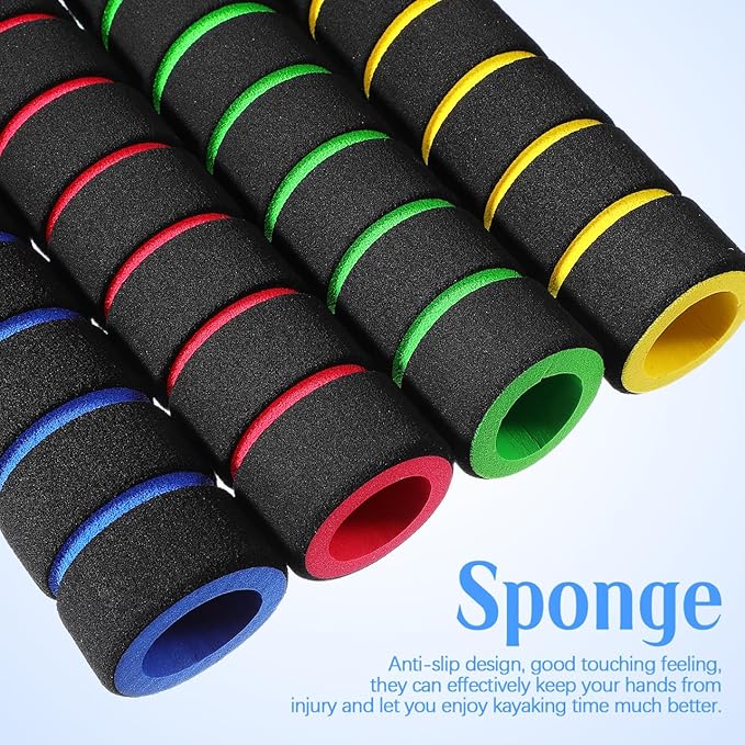 4 Pairs Kayak Paddle Grips Soft Sponge Kayak Paddle Wraps No-Slip Grip Kayaking Accessories for Prevention Calluses Prevent