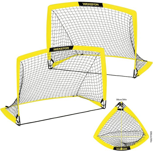 Soccer Goal with Carry Bag, 10/9MM Strengthen Pole, Arched Design, Kids Soccer Goals for Backyard Set 5x 3.1/3.6x2.7/2.9x2.4ft Portable Pop Up Soccer Nets for Toddler, Adults, Youth Games, Play, Gifts