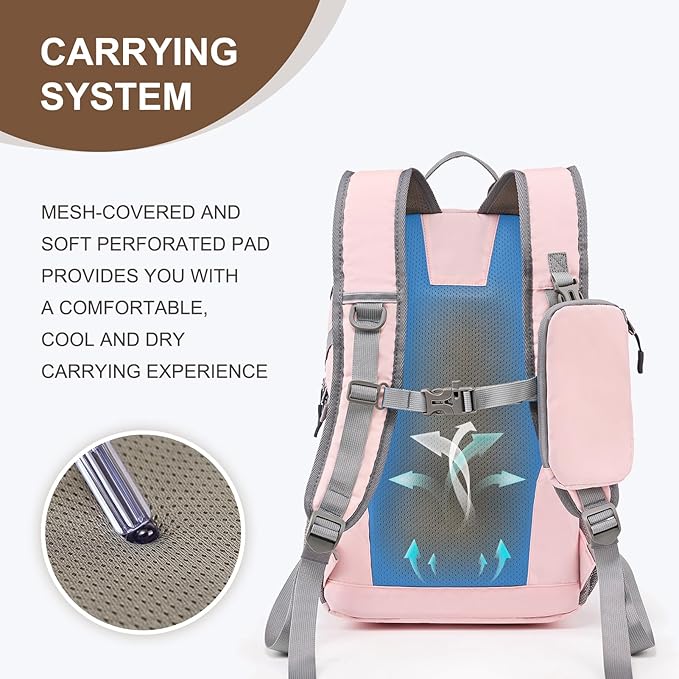 Hiking Backpack for Women Men 20l with Removable Phone Pocket Lightweight Small Travel Backpack Hiking Daypack for Women Men