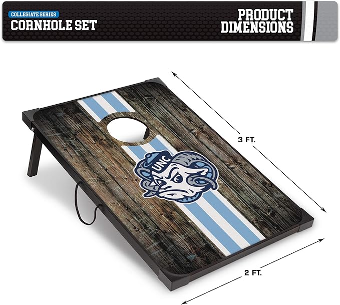 Wild Sports NCAA 2' x 3' MDF Deluxe Cornhole Set - with Corners and Aprons