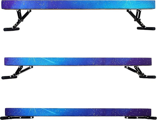 Adjustable Balance Beam Gymnastics Beam 8 FT Adjustable Height Beams for Kids, High and Low Floor Beams,Gymnastics Equipment for Kids Adults Training at Home and Gym Center