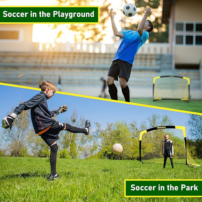 Soccer Goal Pop Up Foldable Soccer Net for Backyard 7x5FT,5x3.6FT,4x3FT,3x2.2FT