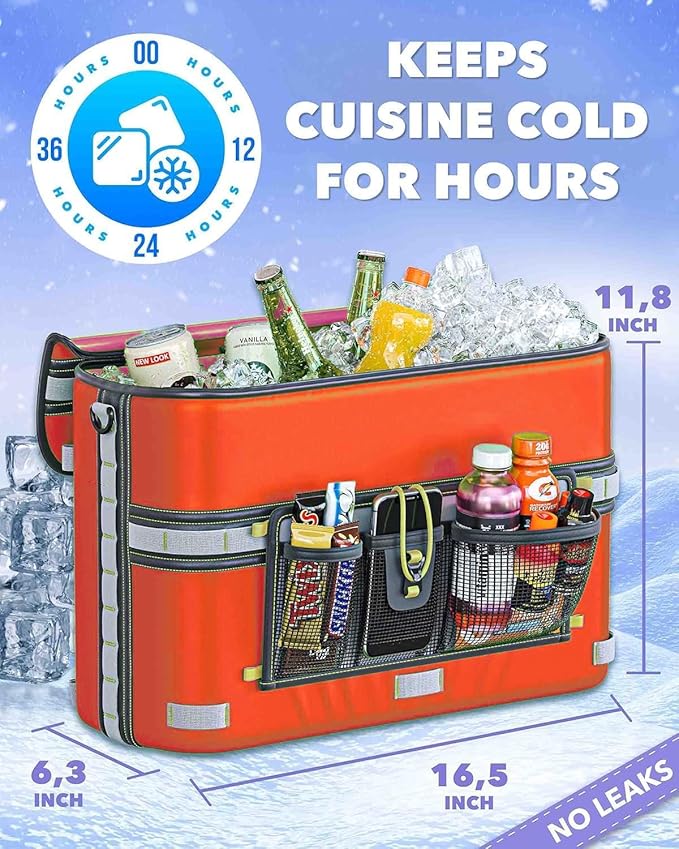 Skywin Kayak Cooler Behind Seat, Waterproof Cooler for Kayaking, Compatible with Lawn Chair Style Seats, Stores Drinks and Keeps Them Cool All Day