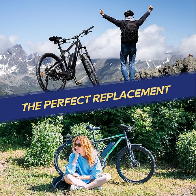 UAZ 36V 48V 52V Ebike Battery 4 Pin 10Ah 15Ah 20Ah Electric Bike Battery with 40A BMS Safe Lock, Led Indicator Light, for 200-1500W Motor Tricycle, Mountain Bicycle Batteries (48V10AH-4PIN)