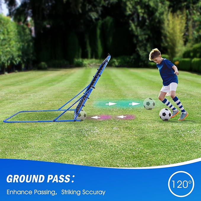 Soccer Rebounder Net, Quick-Switch Angle Soccer Training for Control, Passing Practice, Easy Setup Rebounder Gifts Aids & Equipment for Kids,Teens & Adults