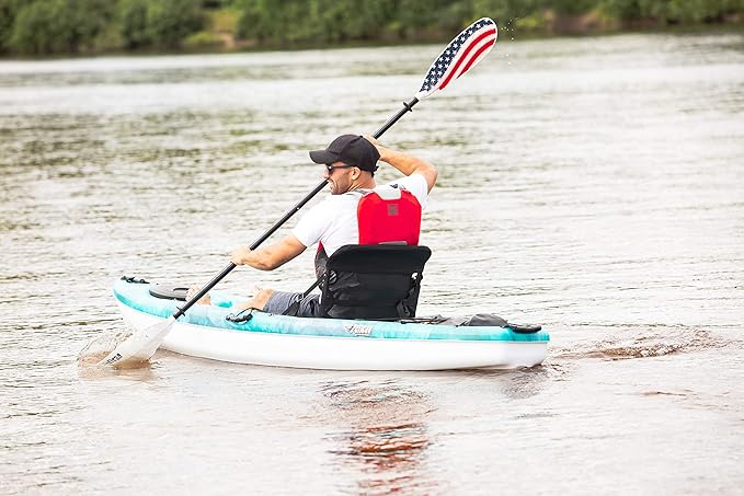 Pelican - Poseidon Paddle - Aluminum Shaft with Reinforced Fiberglass Blades - Lightweight, Adjustable Kayaks Paddles - Perfect for Kayaking Boating