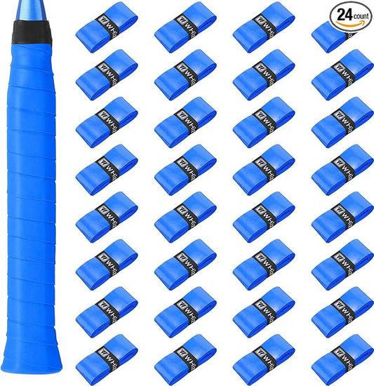 Jerify 24 Pieces Tennis Racket Grip Tape, Precut Badminton Racket Overgrips Tape with Velvety Comfort for Anti Slip and Absorbent Grip