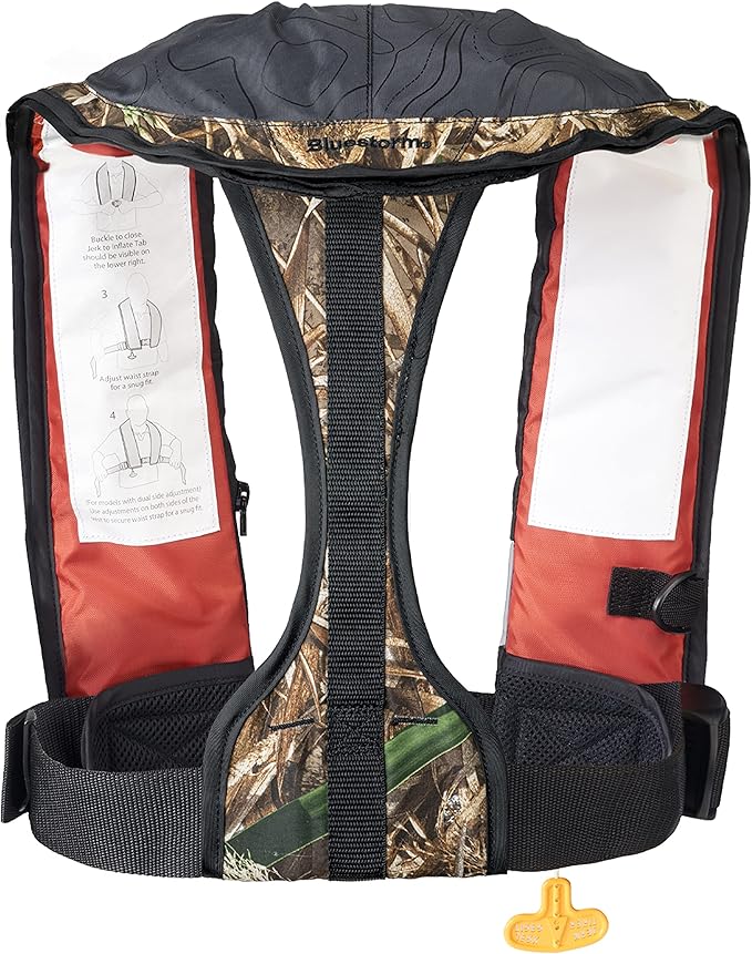 BLUESTORM Stratus 35 Inflatable Life Jacket PFD for Adults | US Coast Guard (USCG) Approved Automatic Self Inflating Life Vest Preserver with Manual Ripcord