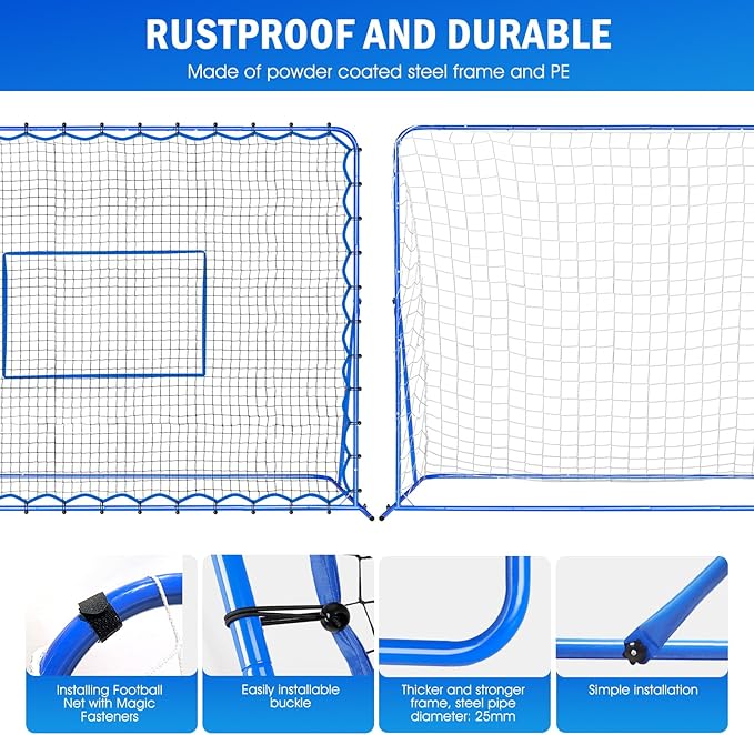 Dual-Mode Soccer Goal Net & Soccer Rebounder Net,Premium Durability for Intense Shooting Training,Quick-Switch Angle Soccer Training for Control,Passing Practice,Soccer Gifts for Kids Teen Adult