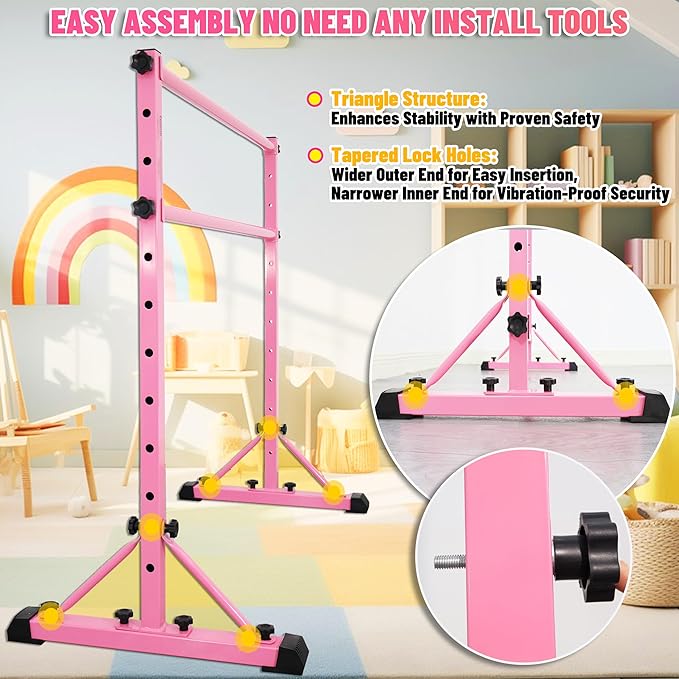 Adjustable Ballet Barre,Portable Dance bar,Fitness Equipment for Dance & Balance Excercise,Super Sturdy for Balance Workout,Weight Limit 250 LBS