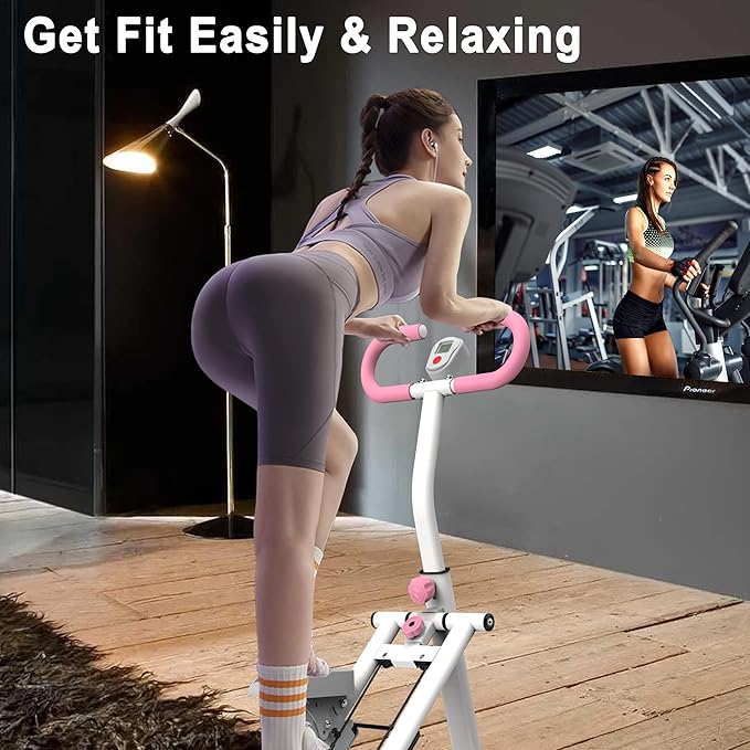 Stair Stepper for Home,Vertical Climber Machine Pro Series,Full-Body Cardio Workout Equipment with Adjustable Handlebar & Stable Frame - Home Gym Stair Stepper for Low-Impact Exercise (Pink)