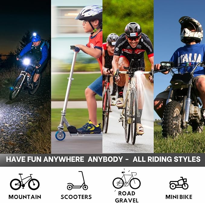 Ultra Bright Bike Lights for Night Riding Rechargeable Led for Bycicles Weather Resistant Multiple Modes. Tubular mounting MTB Road Cyclocross Ebike Mini Bike Scooter