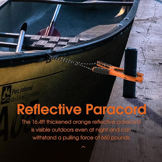 Antidious Kayak Brush Gripper, Kayak Anchor Grip with 16.4ft Paracord and Snap Hook to Anchor Float, Canoe, Boat for Fishing Boating Camping