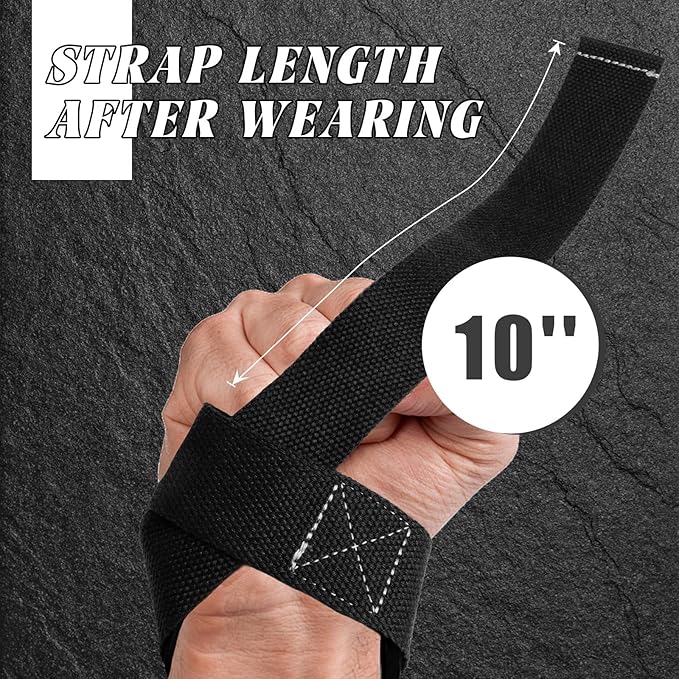 Lifting Straps, Lifting Wrist Straps for Weightlifting, Weightlifting Straps with Padded Neoprene, Gym Straps for Strength Training, Bodybuilding, Weight Lifting Straps for Men and Women
