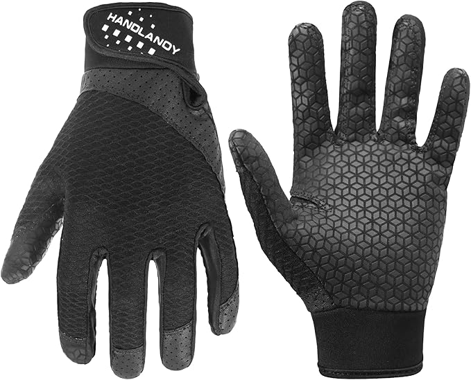 HANDLANDY Baseball Batting Gloves for Adult Youth, Grip Breathable Softball Batting Gloves Fit Men Kids Boys Girls