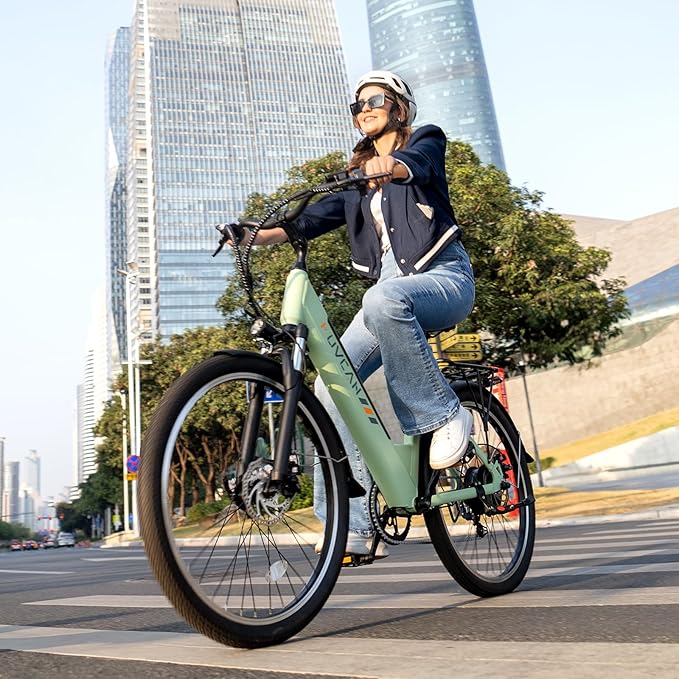 V80 Electric Bike, 1000W Motor 28MPH Ebike, 48V 13Ah Removeable Battery, 26'' City Cruiser Adult Electric Bicycles up to 70 Miles