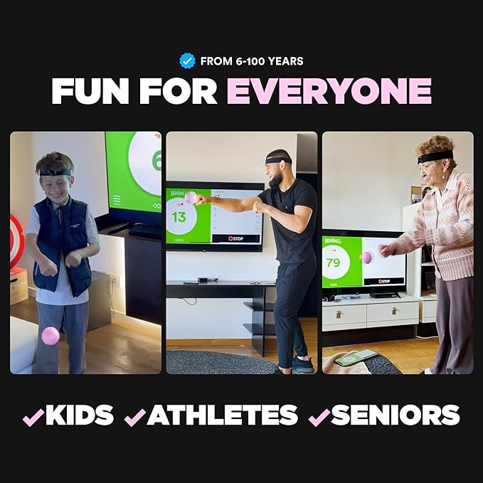 Boxbollen® Boxing Reflex Ball – Celebrity-Endorsed Reaction Trainer | App-Connected Punch Counter | Fun Fitness for All Ages | Improve Coordination & Agility | Ideal Gift for Home Workouts