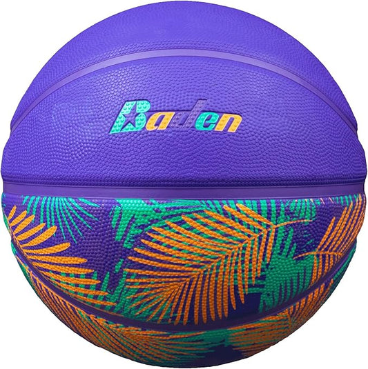 Baden | Legend Lifestyle Collection | Fun Design Outdoor Rubber Game Basketball | Youth & Adult Size 5,6,7