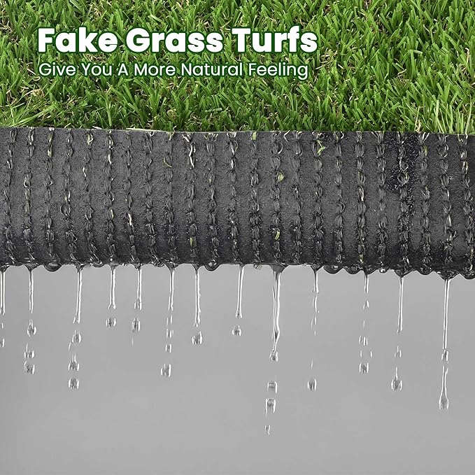 Yescom Sports Sled Strips Turf Gym Turf Flooring for Weight Sled Push Gym Equipment Outdoor Indoor Use 65'x3'x4PCS(780 Sq.Ft) 0.4" H