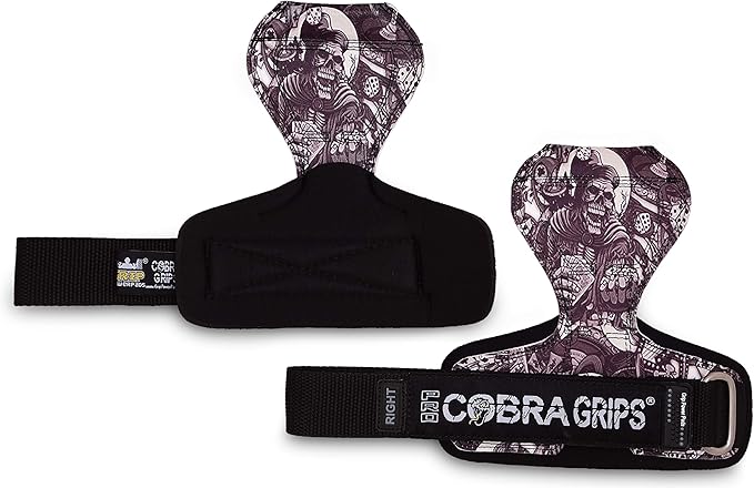Cobra Grips PRO Weight Lifting Gloves Heavy Duty Straps Alternative Power Lifting Hooks for Deadlifts Adjustable Neoprene Padded Wrist Support Bodybuilding