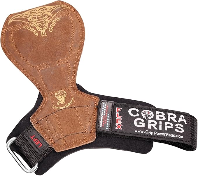 2018 Cobra Grips Flex Model Weight Lifting Gloves Heavy Duty Straps Alternative Power Lifting Hooks for Deadlifts with Padded Wrist Wrap Support Bodybuilding