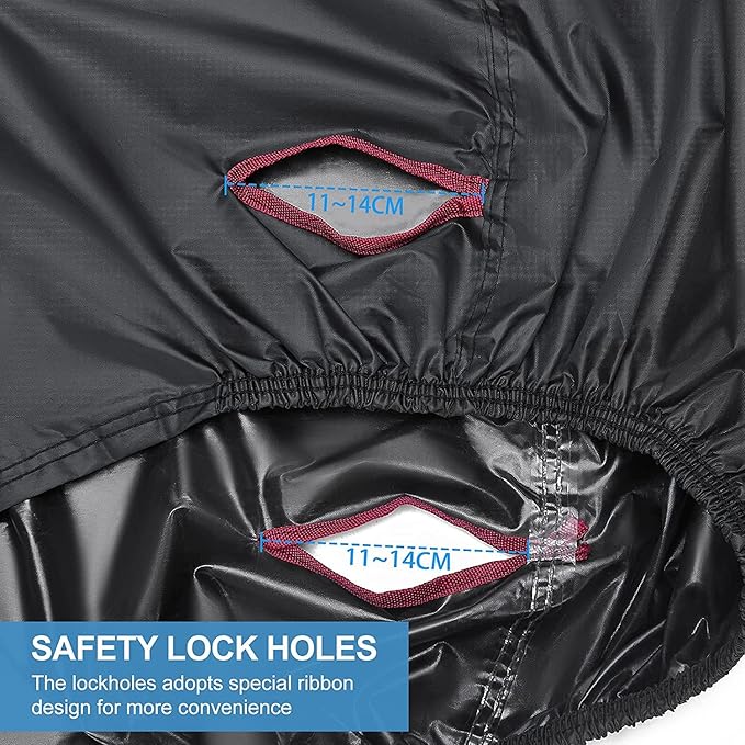 NEVERLAND Bike Cover Outdoor Waterproof Bicycle Covers Storage for 2 or 3 Bikes with Lock Hole Sun Rain Wind Dust Proof for Mountain Road Exercise Electric Hybrid Cruiser Bike