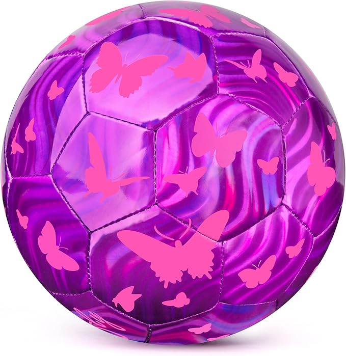 Soccer Ball Size 3, Size 4 - Kids Aged 3-5 6-8 8-12 Outdoors Sports Training Playing Ball Set with Pump Teens Girls Boys Back to School Gift