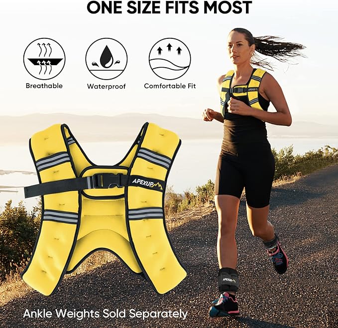 APEXUP Weighted Vest Men Women, Weight Vest for Women Workout Equipment for Strength Training Running