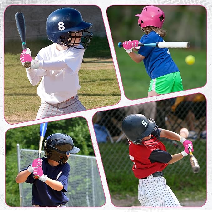 HANDLANDY Baseball Batting Gloves for Adult Youth, Grip Breathable Softball Batting Gloves Fit Men Kids Boys Girls
