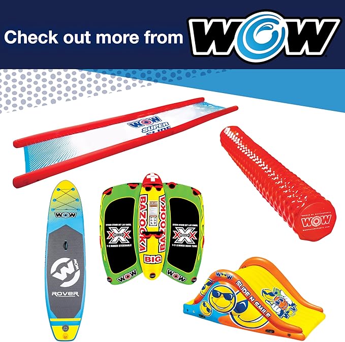 WOW Sports Electric Air Inflator, Air Pumps for Inflatables, Towables and Others, Comes with DC Power Adapter and Cord, 1.0 PSI