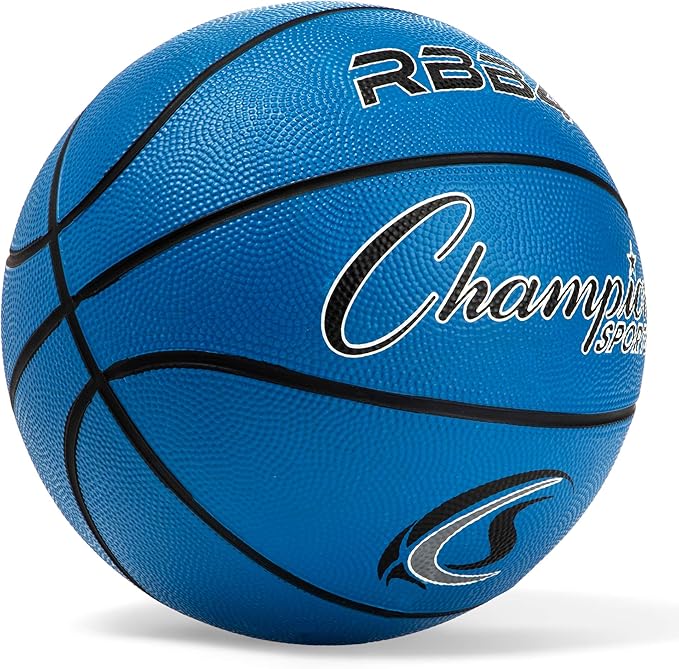 Champion Sports Rubber Basketballs – Heavy Duty Pro-Style, Indoor/Outdoor Use, Premium Basketball Equipment for Physical Education, Various Sizes & Colors (Size 3, 5, 6, 7)