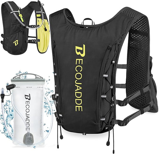 Running Vest Hydration Backpack for Men Women, 5L Lightweight Running Backpack Hydration Pack for Marathon, Trail, Cycling, Hiking, Jogging