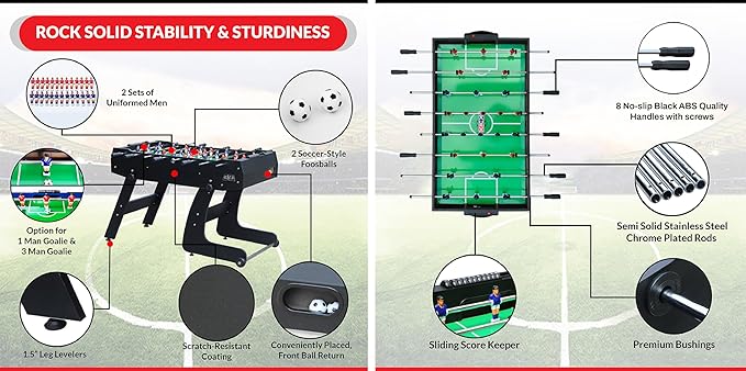 KICK Monarch 48" in Folding Foosball Table
