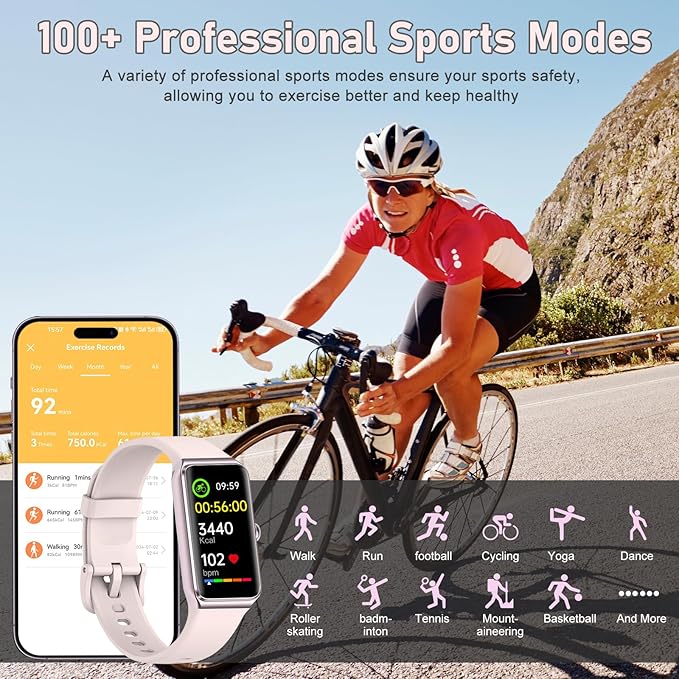 Fitness Tracker with Step Counter/Calories/Stopwatch, Activity Tracker, Health Tracker with Heart Rate Monitor, Sleep Tracker,1.47 Touch Color Screen, Pedometer Watch for Women Men