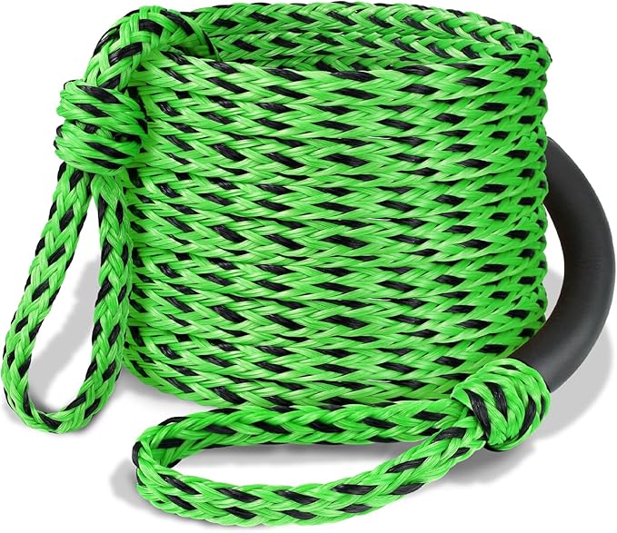 Boat Tow Rope 60ft 3-6K, Floating Ropes for Towable Tubes，Watersport Accessories